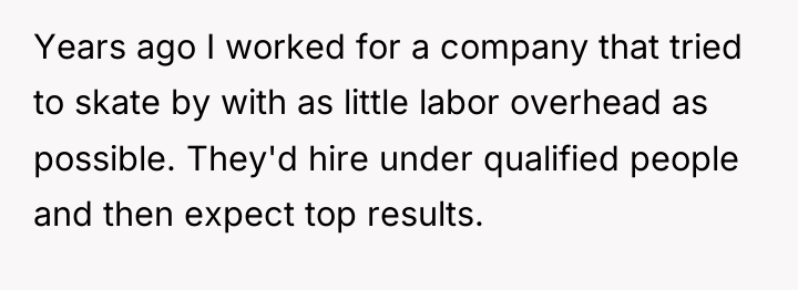 Years ago I worked for a company that tried to...