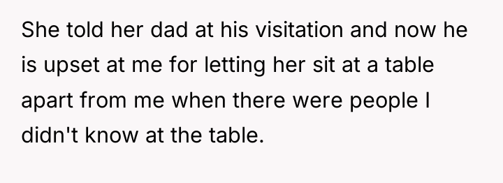 She told her dad at his visitation and now he...