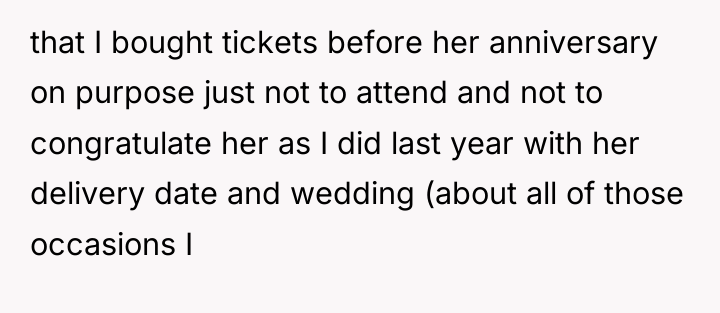 that I bought tickets before her anniversary on purpose just...