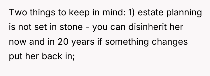 Two things to keep in mind: 1) estate planning is...