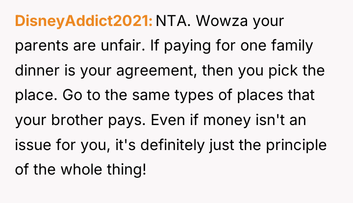 DisneyAddict2021 NTA. Wowza your parents are unfair. If paying for...