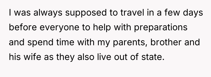 I was always supposed to travel in a few days...