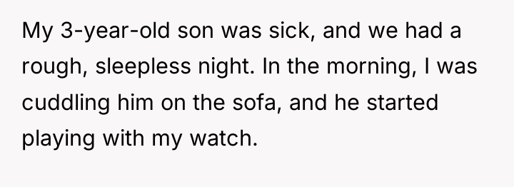 My 3-year-old son was sick, and we had a rough,...