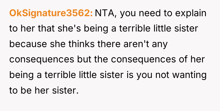 OkSignature3562 NTA, you need to explain to her that she's...