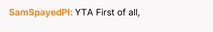 SamSpayedPI YTA First of all,