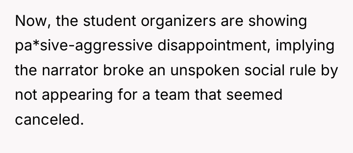 Now, the student organizers are showing pa*sive-aggressive disappointment, implying the...