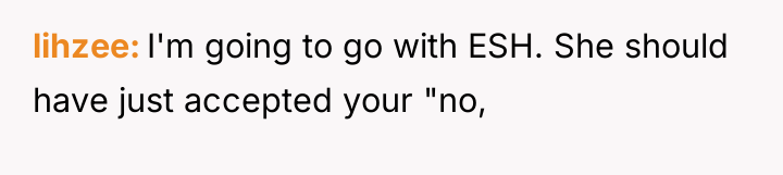 lihzee I'm going to go with ESH. She should have...