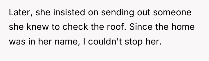 Later, she insisted on sending out someone she knew to...