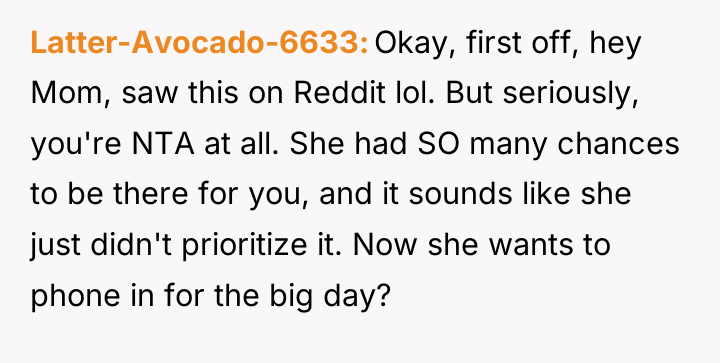 Latter-Avocado-6633 Okay, first off, hey Mom, saw this on Reddit...