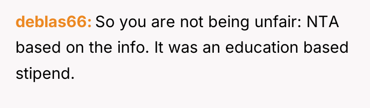 deblas66 So you are not being unfair: NTA based on...