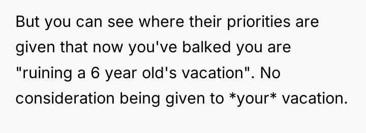 But you can see where their priorities are given that...