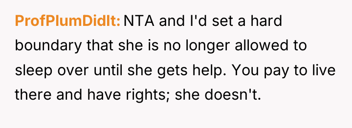 ProfPlumDidIt NTA and I'd set a hard boundary that she...