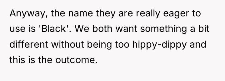 Anyway, the name they are really eager to use is...