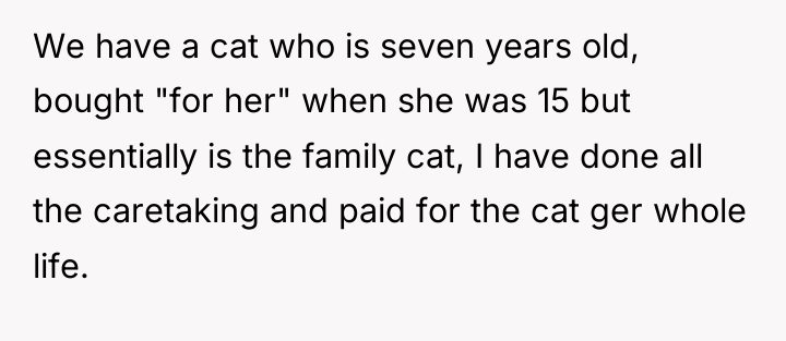 We have a cat who is seven years old, bought...
