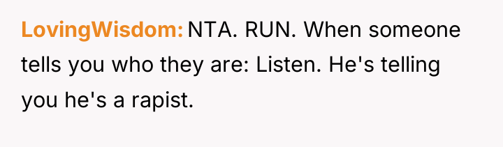LovingWisdom NTA. RUN. When someone tells you who they are:...
