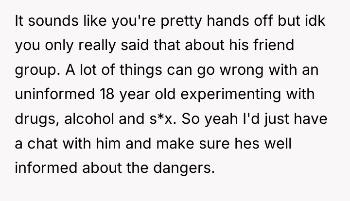 It sounds like you're pretty hands off but idk you...