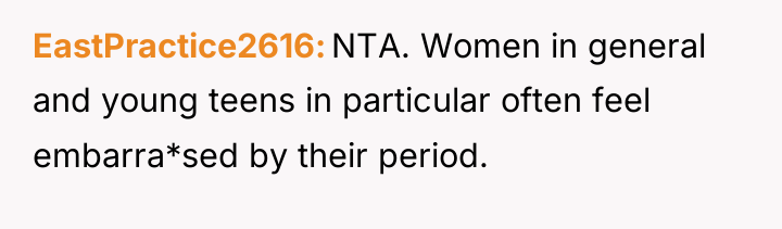 EastPractice2616 NTA. Women in general and young teens in particular...