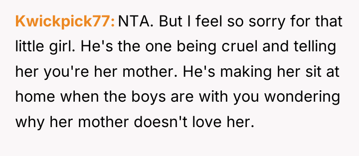 Kwickpick77 NTA. But I feel so sorry for that little...