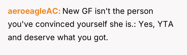 aeroeagleAC New GF isn't the person you've convinced yourself she...