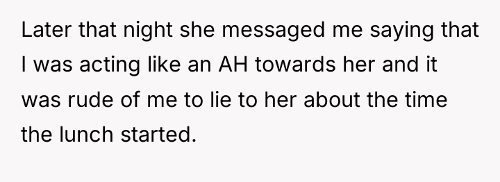 Later that night she messaged me saying that I was...