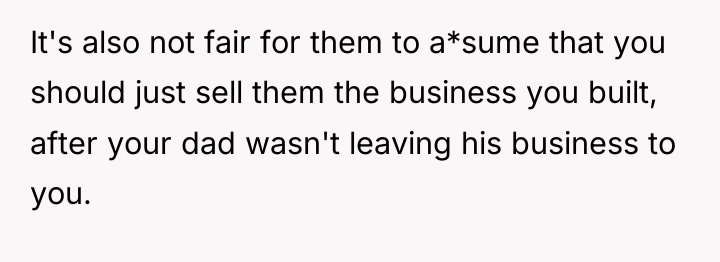 It's also not fair for them to a*sume that you...