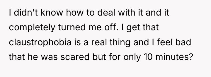 I didn't know how to deal with it and it...