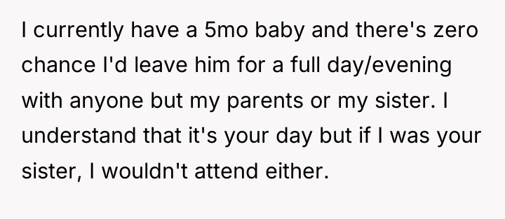 I currently have a 5mo baby and there's zero chance...