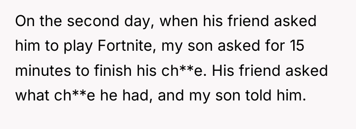 On the second day, when his friend asked him to...