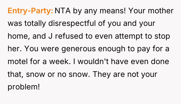 Entry-Party NTA by any means! Your mother was totally disrespectful...