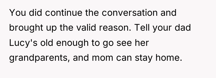 You did continue the conversation and brought up the valid...