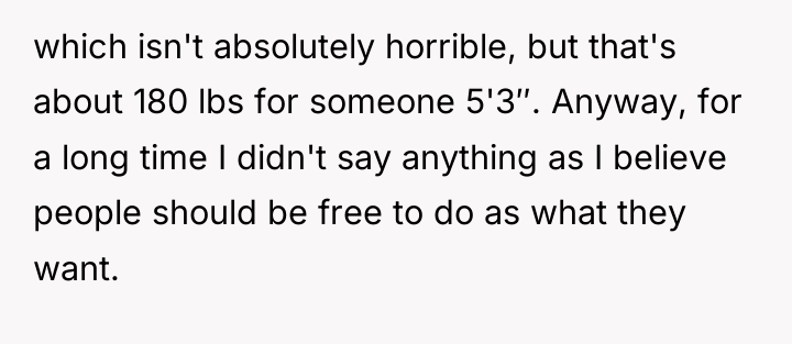 which isn't absolutely horrible, but that's about 180 lbs for...