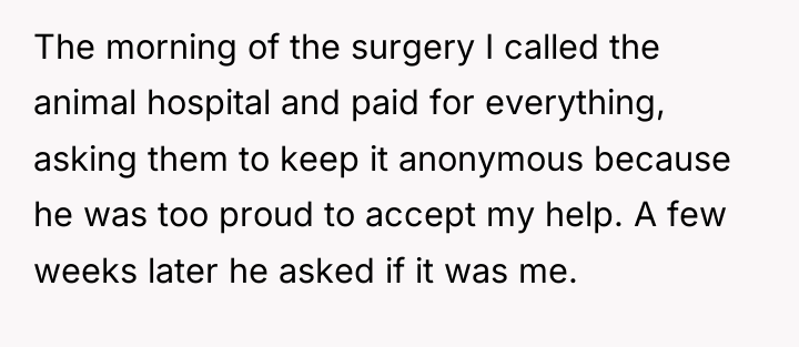 The morning of the surgery I called the animal hospital...