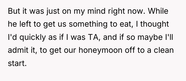 But it was just on my mind right now. While...