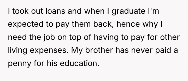 I took out loans and when I graduate I'm expected...