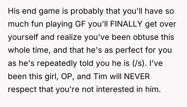 His end game is probably that you'll have so much...