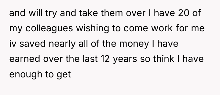 and will try and take them over I have 20...