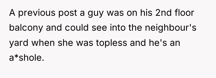 A previous post a guy was on his 2nd floor...