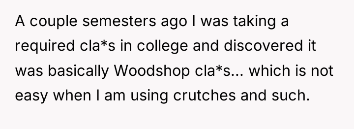 A couple semesters ago I was taking a required cla*s...