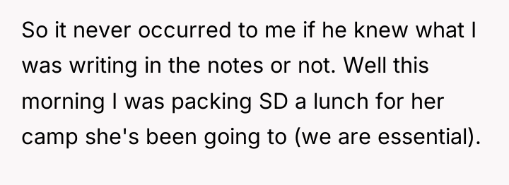 So it never occurred to me if he knew what...