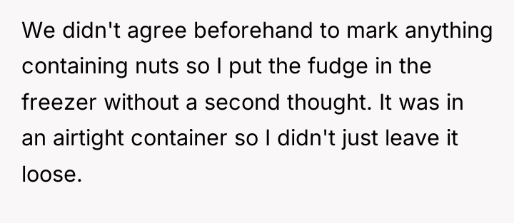 We didn't agree beforehand to mark anything containing nuts so...