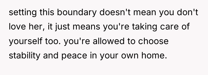 setting this boundary doesn't mean you don't love her, it...