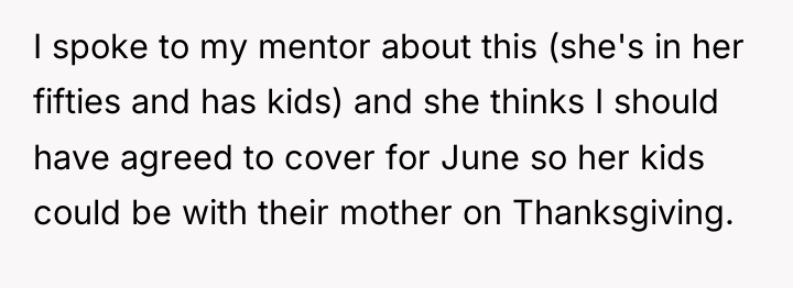I spoke to my mentor about this (she's in her...
