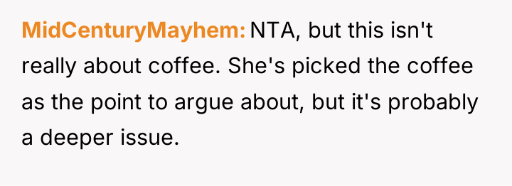MidCenturyMayhem NTA, but this isn't really about coffee. She's picked...