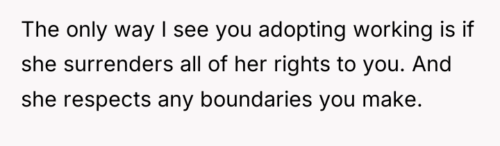 The only way I see you adopting working is if...