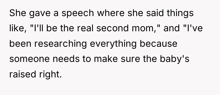 She gave a speech where she said things like, "I'll...