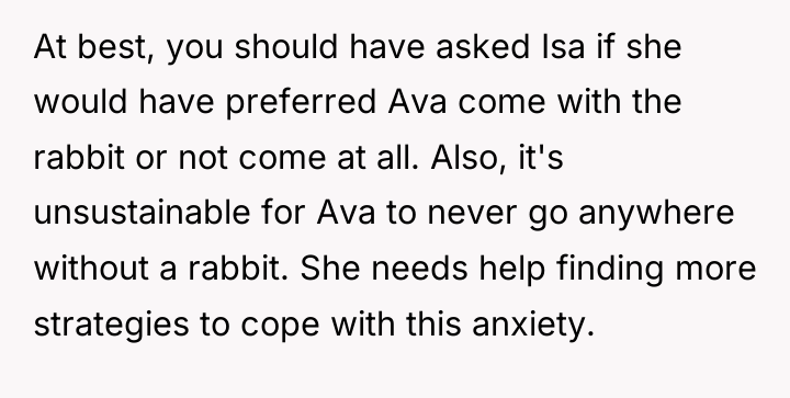 At best, you should have asked Isa if she would...