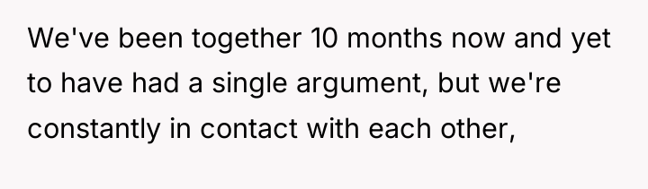 We've been together 10 months now and yet to have...