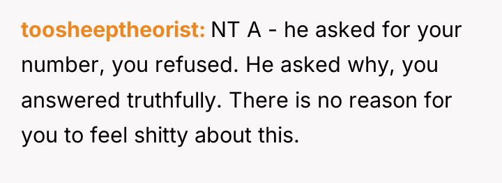 toosheeptheorist NT A - he asked for your number, you...