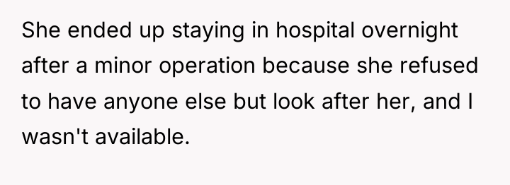 She ended up staying in hospital overnight after a minor...