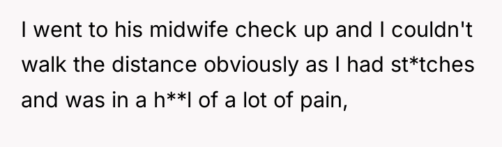 I went to his midwife check up and I couldn't...